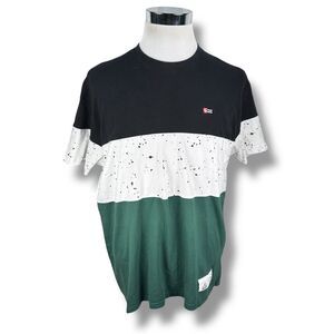 Vintage SouthPole T-Shirt Men’s 2XL XXL Colorblock Green White Black Y2K USA Tee